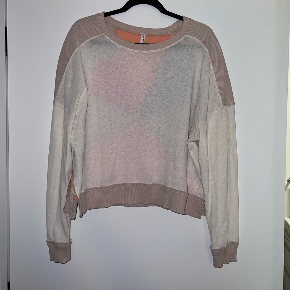 Free People T-shirt with color detail on back!